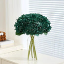 8Pcs Emerald Green Fake Flowers Silk Hydrangea Artificial Flowers Bouquets Faux Hydrangea Stems for Home Table Centerpieces Wedding Party Decoration by CozyNest Decor