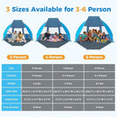 Gorich Portable Beach Tent for 3/4-5/6-7 Person with UPF 50+ UV Protection, Lightweight & Foldable Sun Shelter with 5 Sand Bags, Easy Setup Windproof Beach Umbrella Sun Shade by TinyTreasures Baby Boutique