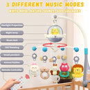 Baby Crib Mobile with Night Lights and Music,Hanging Mobile for Crib Bassinet with Rotation, Projection,Remote Control,Babies Crib Toys for Nursery Newborn Infant Boys Girls (Gray) by TinyTreasures Baby Boutique