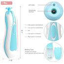 Baby Nail Trimmer Electric, FANSIDI Baby Nail Clippers Safe Baby Nail File Kit with Extra 12 Replacement Pads, Trim Polish Grooming Kit for Newborn Infant Toddler or Adults Toes Fingernails Care, Blue by TinyTreasures Baby Boutique