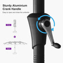 PURPLE LEAF 15ft Patio Market Umbrella with Base Included Double-Sided Rectangle Outdoor Umbrella Table Umbrella with Crank for Pool Garden Deck, Taupe by GreenHaven Gardens