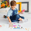 ESRICH 5 Set Mini Acrylic Paint Set,Minis Canvas Painting Kit,St. Patrick's Party Gifts,4 * 4in Canvas with Easel,Acrylic Paints,Brush,Palette,Mini Easel with Canvas for Kids Adults Painting Party by TinyTreasures Baby Boutique