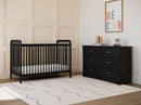 Storkcraft Crescent 6 Drawer Bedroom Dresser (Black) – GREENGUARD Gold Certified, Nursery Dresser for Kids Bedroom by TinyTreasures Baby Boutique