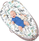 Baby Lounger Cover for Newborns, 100% Cotton Soft Portable Baby Nest Lounger Cover, Breathable Infant Lounger Replacement Cover, Lounger Pillow Cover Fit for Snuggle Me, Cover Only(Animal Pattern) by TinyTreasures Baby Boutique