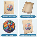 Wooden Puzzle for Adults - 3D Vision Effect Dragon Puzzle 500 Pcs Unique Shape Advanced Wooden Jigsaw Puzzle Challenge Jigsaw Puzzle Gift for Adults and Kids Family Game(16.5 x 16.5 in) by TinyTreasures Baby Boutique