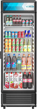 KoolMore Commercial One Glass Door Display Upright Beverage Refrigerator Cooler Merchandiser - 12 Cu. Ft [Black] (MDR-1GD-12C) by CozyNest Decor