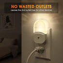 Bubble Night Light Plug in, LED Acrylic Night Light, 2 Pack, Decorative Dimmable Nightlight Dusk to Dawn Sensor, Soft 3000K Warm Nightlight for Bathroom, Hallway, Bedroom by TinyTreasures Baby Boutique