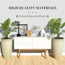 QCQHDU 21 inch Tall Planters for Indoor & Outdoor Plants, 2 Pack Sturdy Plant-Flower-Tree Pots for Front Porch Patio Deck Living Room Decor by GreenHaven Gardens