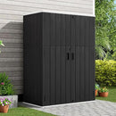 KINYING Outdoor Vertical Storage Shed,57 Cu.ft Outdoor Storage Cabinet Waterproof,Resin Sheds & Outdoor Storage Clearance for Garden,Patio,Backyard,Lockable (Black) by GreenHaven Gardens