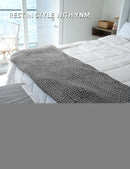 YnM Chunky Throw Blanket, Medium-Weight, Hand Knitted, Skin Friendly, Ventilated and Breathable, Machine Washable, Home Décor Piece for Couch, Sofa and Bed (Charcoal Grey, 40x50 Inch) by CozyNest Decor