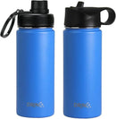 DRINCO Stainless Steel Water Bottle Spout Lid Vacuum Insulated Double Wall Water Bottle Wide Mouth (40oz 32oz 22oz 18oz 14oz) Leak Proof Keeps Cold or Hot (18 oz, 18oz Royal Blue) by CozyNest Decor