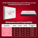 ZCHENBS® – Mattress Bags for Moving and Storage,Mattress Bag with Zippers,5 Mil Ultra-Thick Bed Bag,Waterproof,Anti-Tear,Heavy-Duty Mattress bag (Transaparent/Red, Queen-(2 Pack)) by TinyTreasures Baby Boutique