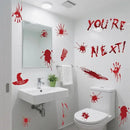 8 Sheets Halloween Window Clings, Bloody Handprint Footprint Window Stickers Scary Halloween Decorations Self Adhesive Wall Decal for Party Bathroom Car Door Zombi Restroom Sign Decals-85 Pcs by CozyNest Decor