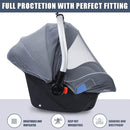 Mosquito Net for Baby Car Seats, Infant Stroller and Bassinets, Infant Car Seat Insect Mesh Net,Breathable,Easy Fitting, Portable Durable & Long Lasting Insect Netting (Gray)… by TinyTreasures Baby Boutique