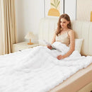 White Soft Twin Fluffy Blanket for Bed Living Room Furry Faux Fur Bed 60x80 Thick Fuzzy Throw Blanket Cozy Home Decor Gifts 860 GSM by CozyNest Decor