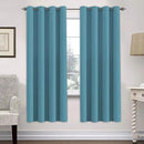 H.VERSAILTEX Ultra Soft Microfiber Thermal Insulated Antique Copper Grommet Blackout Curtains/Window Treatment Draperies 52 by 72 - Inch for Living Room/Bedroom,Set of 2 - Storm Blue by CozyNest Decor
