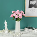 Pink Fake Roses Artificial Flowers - 16 Pcs Fake Artificial Roses Silk Flowers with Stems for Home Wedding Hotel Office Centerpiece Decor by CozyNest Decor