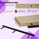 IAE Floating Wall Shelves 72 inch,Bathroom Shelves Wall Mounted,Invisible Shelves Floating Kitchen Shelves,Wooden Wall Shelves with Brackets for Living Room Wall Mounted,Easy Install,Set of 2,Natural by CozyNest Decor