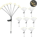 Solar Garden Decor Lights Outdoor, Solar Powered Lights Waterproof for Yard Patio Porch Flowerbed, Fairy Gardening Supplies Gifts Firwork(8 Pack Warm White) by GreenHaven Gardens