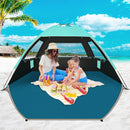 COMMOUDS Beach Tent Sun Shade for 3/4-5/6-7/8-10 Person, UPF 50+ Beach Sun Shelter Canopy Tent, Lightweight, Easy Set Up and Carry by TinyTreasures Baby Boutique