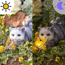 Solar Garden Statues Outdoor Cat Lights, Unique Housewarming Garden Gifts for Women Mom Wife Grandma and Sisters，Cute Cat Sculpture Decoration for Patio, Terrace, Balcony, Lawn by GreenHaven Gardens