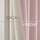 MIULEE Linen Texture Curtains for Bedroom Solid 100% Blackout Thermal Insulated Pink Curtains Grommet Room Darkening Drapes for Living Room Nursery 52x63 Inch (2 Panels) by TinyTreasures Baby Boutique