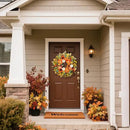 Fall Wreath for Front Door, 24 Inch Autumn Wreath with Pumpkins, Peony, Sunflowers & Dahlias, Fall Decorations for Home, Artificial Flowers Harvest and Thanksgiving Indoor & Outdoor by CozyNest Decor