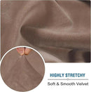 H.VERSAILTEX Velvet Stretch Individual Couch Cushion Cover Plush Slipcover for Loveseat Sofa Furniture Protector Seat Cover (1 Piece Loveseat Cushion Cover, Taupe) by CozyNest Decor