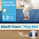 1.3" Thick Baby Play Mat for Floor Playpen, 50x50 Foam Tummy Time Mat, Padded Support Soft Plush Nursery Rug for Infant Kids Toddler Crawling Kick Activity (Royal Blue) by TinyTreasures Baby Boutique