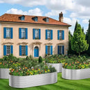 FRIZIONE 2pcs Tall Galvanized Raised Garden Bed Outdoor,Steel Garden Bed for Vegetables,Above Ground Garden Box for Flower,Metal Raised Beds for Gardening by CozyNest Decor