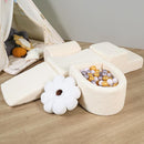 Foam Climbing Blocks - Climbing Toys for Toddlers 1-3 Inside - Soft Play Set for Babies - Indoor Activity Soft Playset for Baby 6-12 Months - Sherpa Fabric - 5 PCS - Balls NOT Included by TinyTreasures Baby Boutique