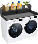 Royxen Laundry Countertop with 2-Tier Shelf Universal Fit, Washer and Dryer Countertop with Storage Space, Shelf Height 11.5 Inches, Solid Wood, Black by CozyNest Decor