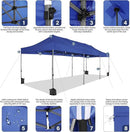 COBIZI 10x30 Pop up Canopy Heavy Duty with 8 Sidewalls, Easy Set-up Commercial Outdoor Party, 100% Waterproof Wedding Canopy Gazebo, 3 Height Adjustable with Wheeled Bag, Dark Blue by GreenHaven Gardens