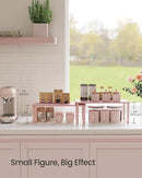 SONGMICS Cabinet Organizer Shelf, Set of 2 Kitchen Counter Shelves, Kitchen Storage, Spice Rack, Stackable, Expandable, Metal and Engineered Wood, Jelly Pink UKCS025S01 by CozyNest Decor