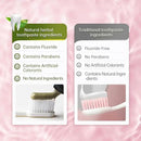 Original Herbal Toothpaste - Travel Size 0.88 oz, Pack of 4 - Fluoride-Free, Fresh Mint - Natural, Non GMO, Fluoride Free, Gluten Free,Oral Care, Freshens Breath by CozyNest Decor