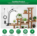 SANSI LED Grow Lights for Indoor Plants, Lifetime Free Bulb Replacement, 300W Full Spectrum Dual Gooseneck Clip Plant Grow Light, Plant Light with Timer 4/8/12 Hrs, High PPFD Growing Power Grow Lamp by GreenHaven Gardens
