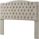 24KF Upholstered Tufted Button Linen Fabric Headboard,Comfortable Fashional Headboard Queen/Full Size,Linen by CozyNest Decor