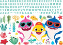RoomMates RMK5112GM Baby Shark Peel and Stick Giant Wall Decals with Alphabet by TinyTreasures Baby Boutique