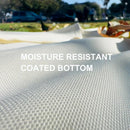 4’9” x 6’3” White Lightweight Water-Resistant Canvas Mat – Picnic, Outdoor, Beach, Park, Camping, Toy Mat by TinyTreasures Baby Boutique
