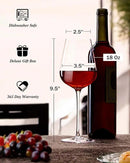 JBHO Hand Blown Bordeaux Wine Glasses - Set of 6-18 Ounce - Great Gift Packaging - Red Wine Glasses Lead-Free Premium Crystal Clear Glass by CozyNest Decor