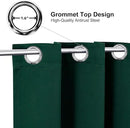 ChrisDowa Small Kitchen Valances for Windows - Grommet Short Thermal Insulated Room Darkening Window Valances Curtains for Living Room (2 Panels, Forest Green, 52 x 18 Inch) by CozyNest Decor