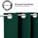ChrisDowa Small Window Curtains 50 inches Long for Bedroom - Grommet Short Thermal Insulated Room Darkening Curtains for Kitchen (2 Panels, Forest Green, 29 x 50 Inch) by CozyNest Decor