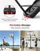 Mayfire Kids Basketball Hoop Adjustable Height 4-8.5 FT, Portable Basketball Goal System with 33'' Shatterproof Backboard for Kids Youth Teens in Driveway, Backyard, Outdoor Play by TinyTreasures Baby Boutique
