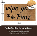 KANKUN Coco Coir Door Mat with Heavy Duty Backing, Welcome Doormat (17" x 30"), Doormat Entrance (Wipe Your Paws) by CozyNest Decor