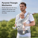Baby Carrier with Hip Seat, SEEDNUR 6-in-1 Baby Carrier Newborn to Toddler, Ergonomic & Lightweight Toddler Carrier, Adjustable Baby Holder Carrier to Hands-Free Perfect for Travel and Shopping by TinyTreasures Baby Boutique