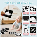 Car Seat Toys for Babies 0-6 Months,Hanging Rattle Toys for Crib Mobile, Baby Spiral Hanging Stroller Black and White High Contrast Toys for Newborn 0 3 6 9 12 Months Baby Boys Girls (Set-2) by TinyTreasures Baby Boutique