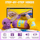 HEJIN Crochet Kit for Beginners, Beginner Crochet Kit for Adults Kids, Octopus Crochet Animal Kit Include Videos Tutorials, Yarn, Eyes, Stuffing, Crochet Hook- Boys and Girls Birthdays Gift by TinyTreasures Baby Boutique