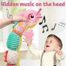 LIGHTDESIRE Baby Toys Musical Dinosaur,Infant Stuffed Animal Toys with Crinkle and Rattles,Soft Sensory Toys with Textures for Tummy Time Newborn Boys Girls 0 3 6 12 Months(Pink) by TinyTreasures Baby Boutique