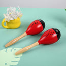 Maracas, Wooden Shaker Musical Percussion Instrument for Adult Kids Babies Toddlers, Red by TinyTreasures Baby Boutique