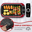 Techwood Smokeless Grill 1500W indoor Grill with Tempered Glass Lid, Compact & Portable Non-stick BBQ Grill, Turbo Smoke Extractor Technology, Drip Tray& Removable Plate by GreenHaven Gardens